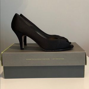 Kenneth Cole Reaction Black Open Toe Heels